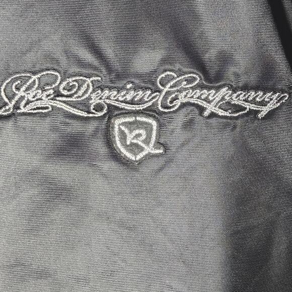 Rocawear Jacket Mens 6XL Black Satin Quilted Bomber Embroidered Big & Tall - Picture 7 of 15